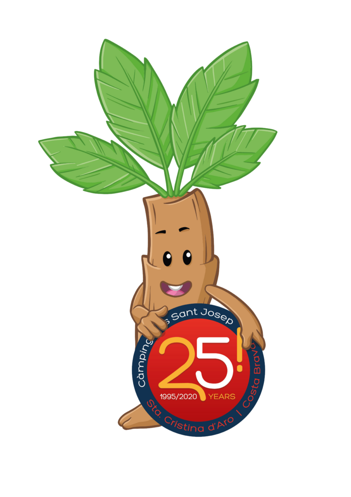 Here you can see the carrot logo with "25 years Costa Brava.